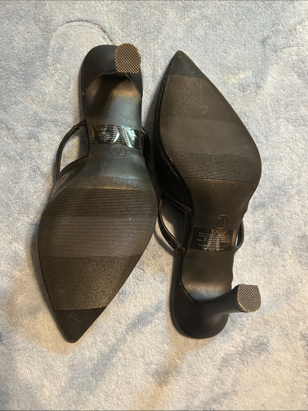 a new day Black Pointed Toe Slingback Heels - Picture 4 of 4